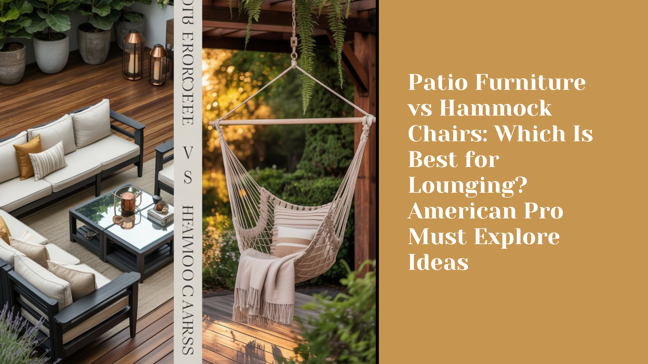 Patio Furniture vs Hammock Chairs: Which Is Best for Lounging? American Pro Must Explore Ideas